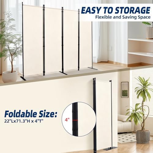 4 Panel Wide Room Divider Wall Screen