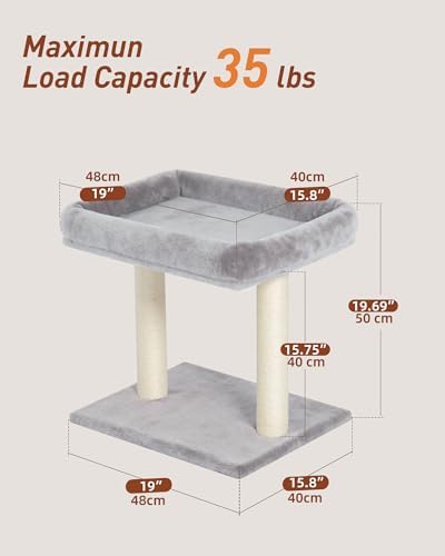 19" Small Cat Tree with Scratching Post