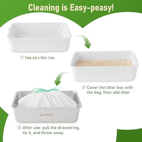 ZOMISIA Cat Litter Box Liners Large