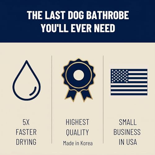 DERPYCHAPPY Dog Bathrobe for Small to Large Dogs, Microfiber