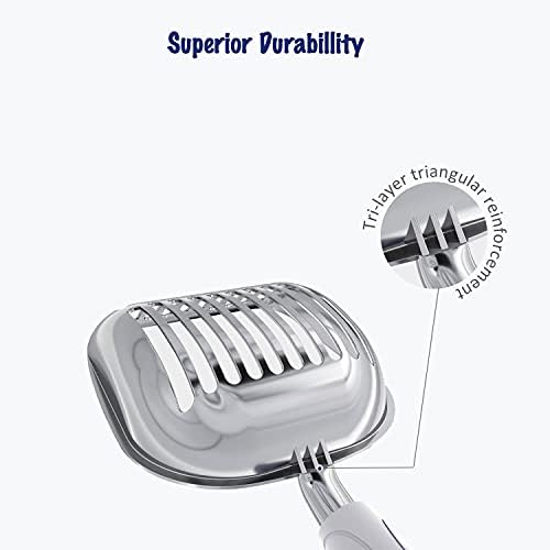 WePet Cat Litter Scoop, Aluminum Alloy Sifter, Kitty Metal Scooper, Deep Shovel