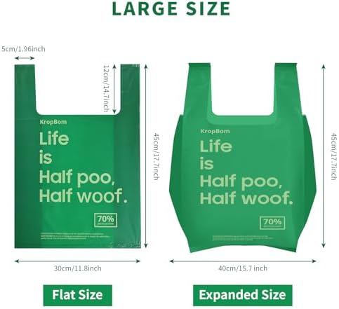 60 Count Cat Poop Bags Large Pet Waste Sacks