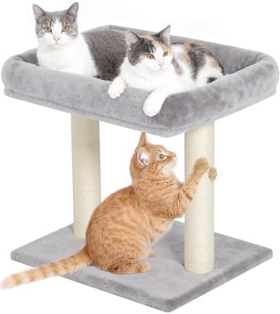 19" Small Cat Tree with Scratching Post