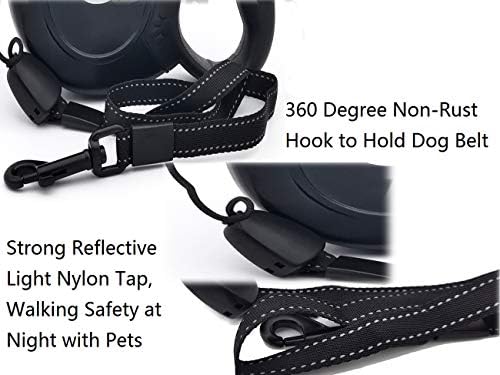 Retractable Dog Leash 26ft, 360° Tangle-Free Long Cord Pet Puppy Walking Leashes