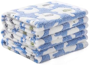 1 Pack 3 Blankets Super Soft Fluffy Premium Cute Elephant Pattern Pet Blanket