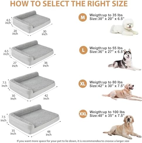 BFPETHOME Orthopedic Washable Dog Bed, Sleeping Couch
