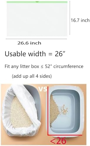 Super Thick 2Mils Drawstring Litter Box Liners