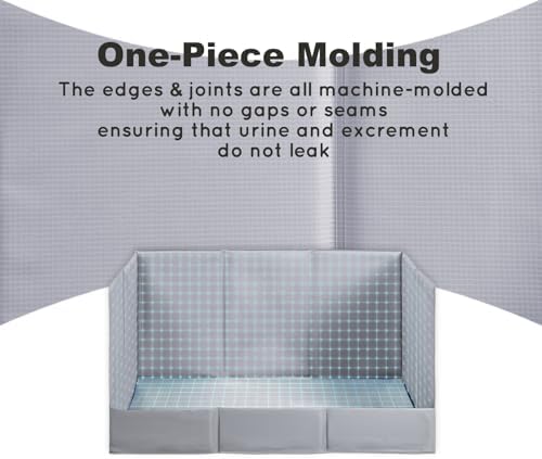 HQ4US 4LEGS Dog Litter Box Indoor High Walls, Puppy Pee Pad Holder Foldable