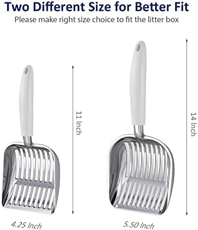 WePet Cat Litter Scoop, Aluminum Alloy Sifter, Kitty Metal Scooper, Deep Shovel