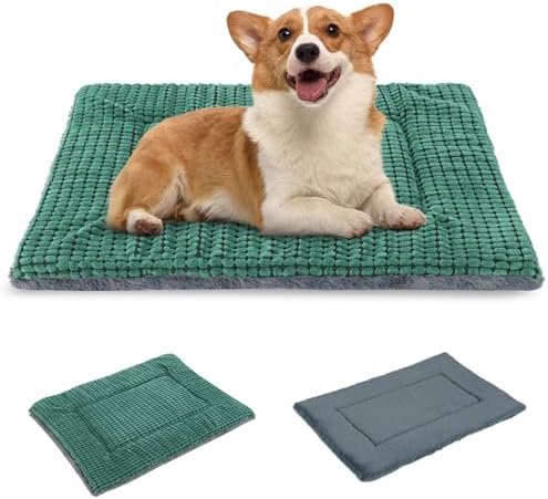 BVAGSS Reversible Dog Crate Pad, Memory Foam Pet Bed Mat, Soft Warm Machine