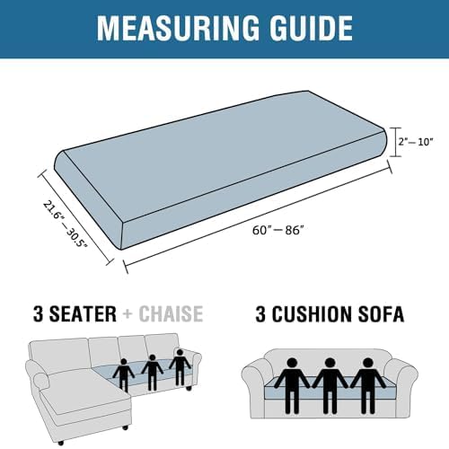 H.VERSAILTEX Super Stretch Individual Seat Cushion Covers Sofa Covers Couch