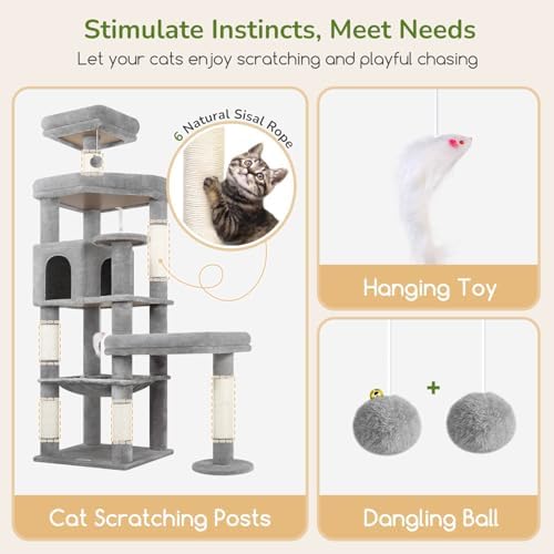 Globlazer 65in Sturdy Cat Tree Tower