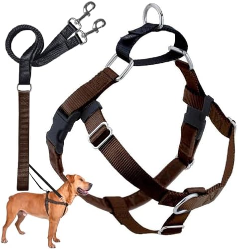 2 Hounds Design Freedom No Pull Dog Harness and Leash, 5/8" SM