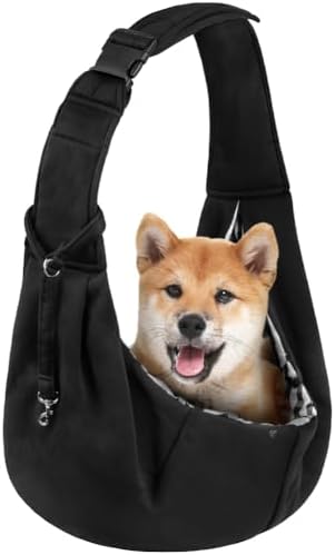 Dog Sling Carrier with Adjustable Strap, Reversible Pet Carrier