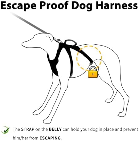 Huntboo Escape Proof Dog Harness, Secure Dog Harness No Escape, Fully