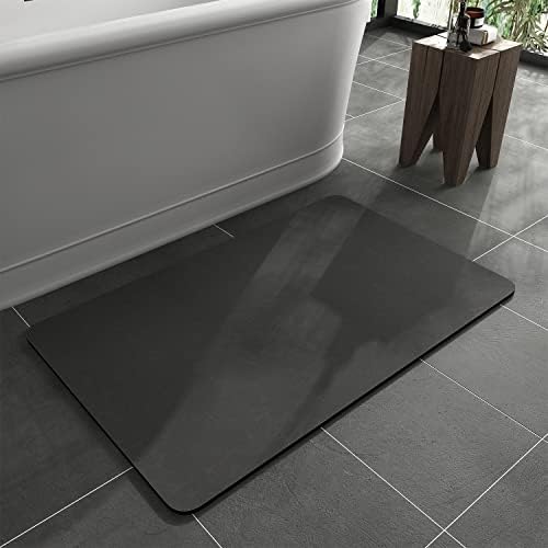 MontVoo -Bath Mat Rug-Rubber Backing Non Slip Quick Dry Absorbent Thin Bathroom