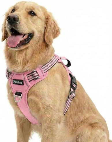 Funfox Dog Harness No Pull, Adjustable Pet Vest Harness, Super Soft Material