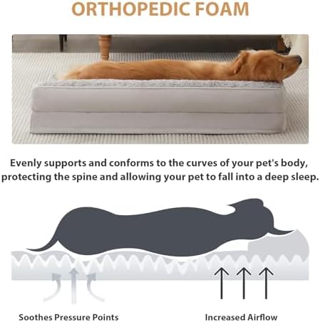 BFPETHOME Orthopedic Washable Dog Bed, Sleeping Couch