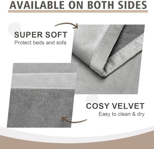 Ameritex Pet Bed Blanket Reversible 100% Waterproof Velvet Super Soft