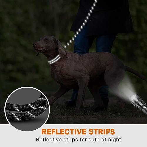 Taglory Rope Dog Leash for Medium Large Dogs, 4 FT Padded Handle