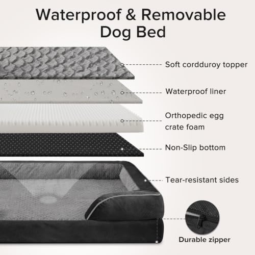 INVENHO XXL Plus Orthopedic Dog Beds Large Sized, XL Washable Dog Sofa