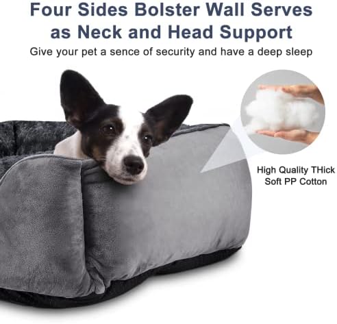 JOEJOY Rectangle Dog Bed for Large Medium Small Dogs