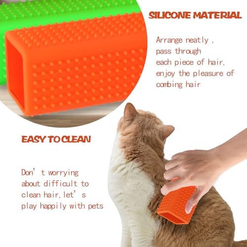 2pcs Pet Dog Cat Hair Remover, Pet Hair Removal Tool, Carpet Cleaner, Rubber