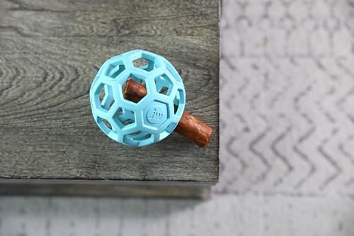 JW Pet HOL-ee Roller Dog Puzzle Ball, Medium 4.5in, Natural Rubber