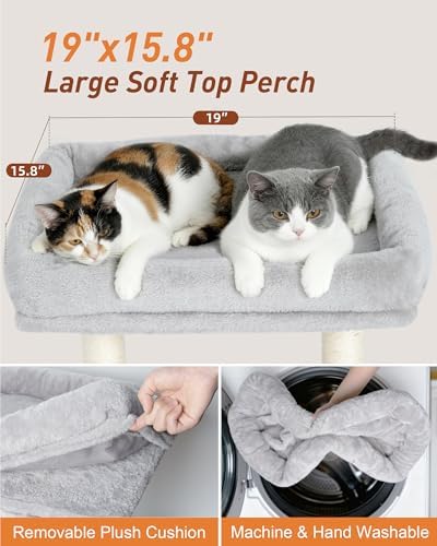 19" Small Cat Tree with Scratching Post