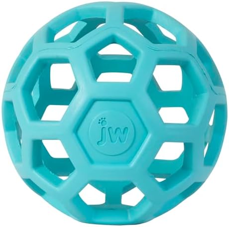 JW Pet HOL-ee Roller Dog Puzzle Ball, Medium 4.5in, Natural Rubber