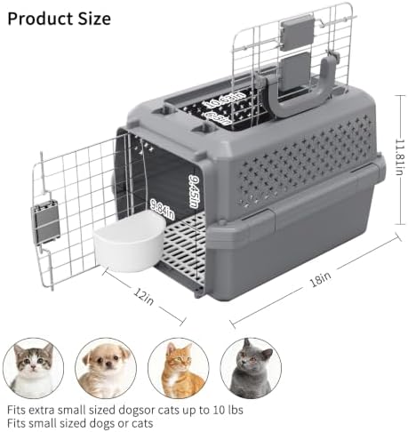 RIZZARI Pet Carrier Travel Kennel: Classic Design