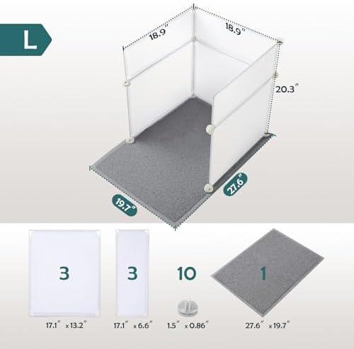 MEEXPAWS Cat Litter Box Enclosure, Splash Guard High Walls