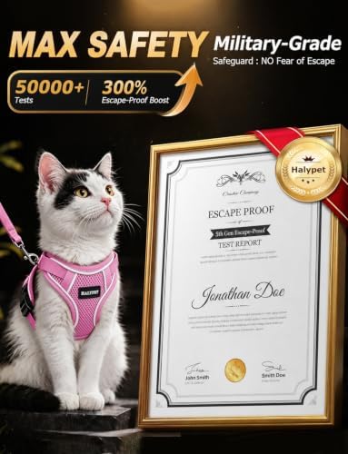 Cat Harness and Leash Set, Escape Proof Kitten Harness