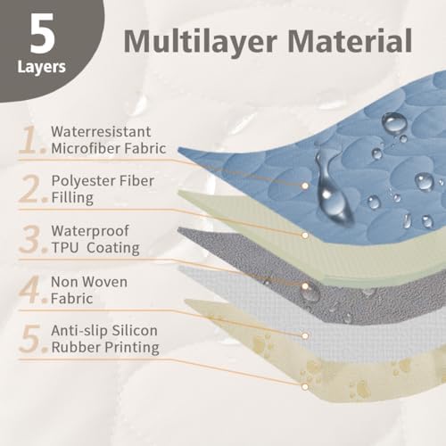 Ameritex Waterproof Pet Bed Cover Anti-Slip Dog Bed Blanket