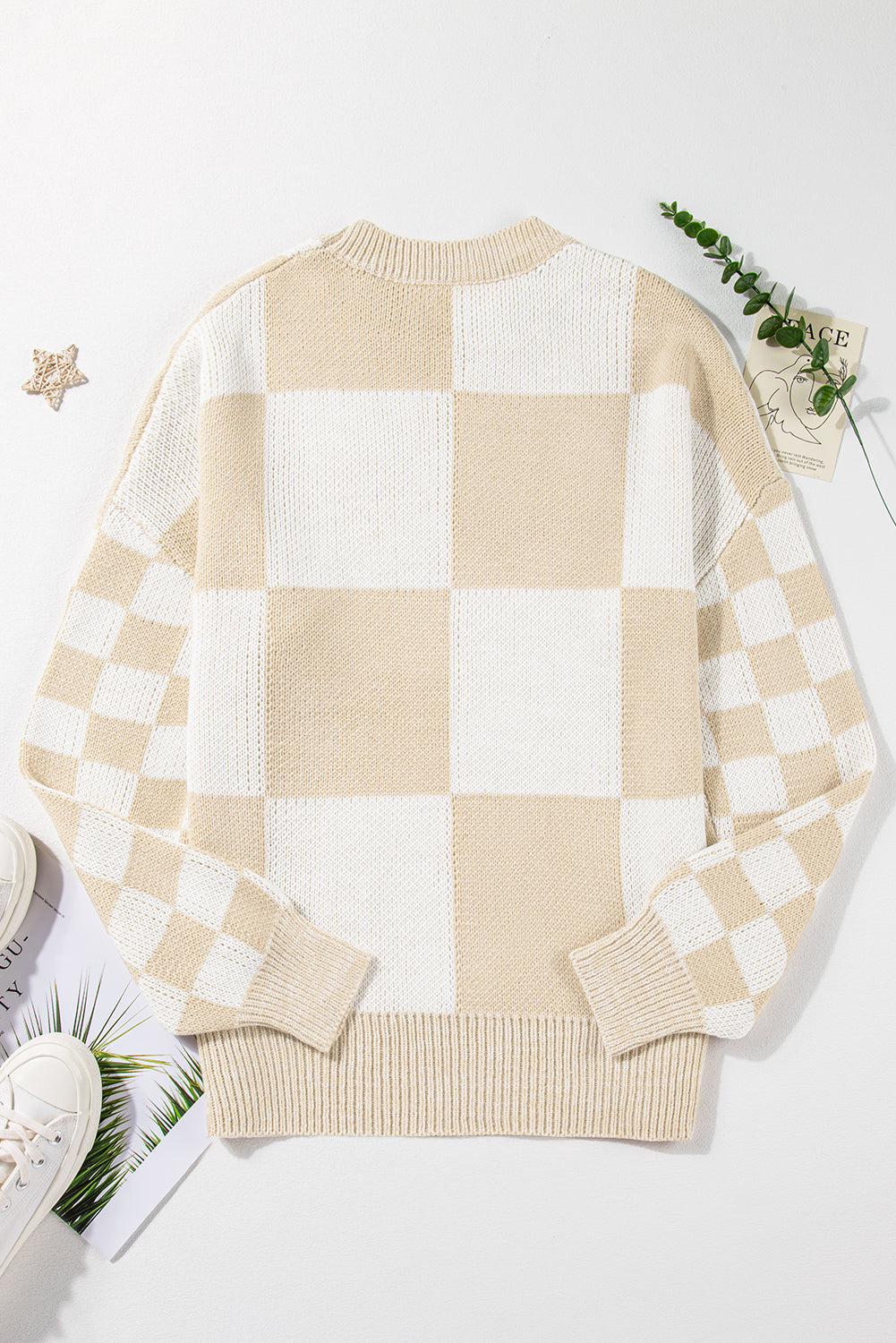 Abigail Print Drop Shoulder Sweater