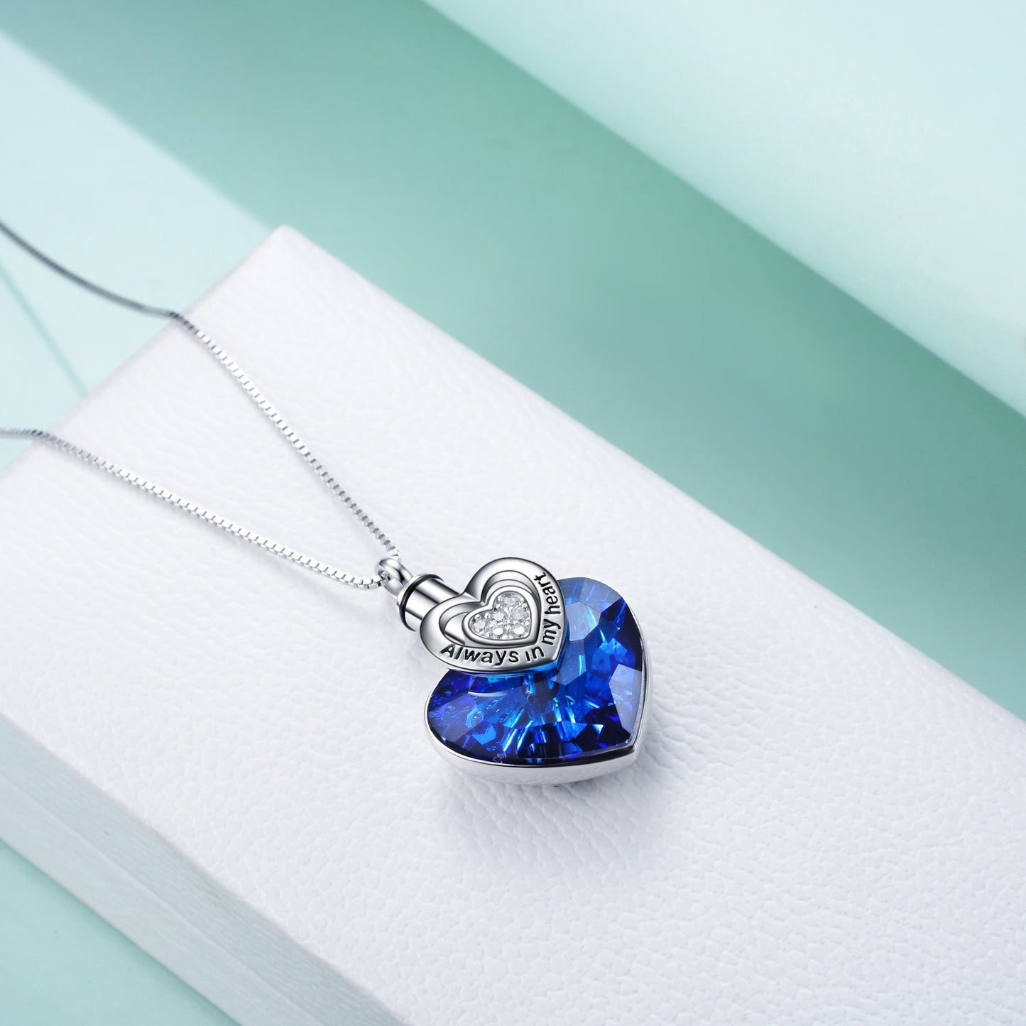 S925 Sterling Silver Heart Embellished with Crystals from Austria Necklace