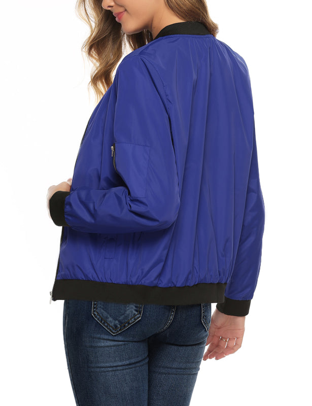 Ladies Casual Fashion Zip Jacket Jacket