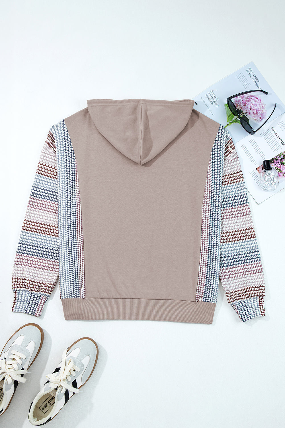 Anaya Colorblock Patchwork Baggy Hoodie