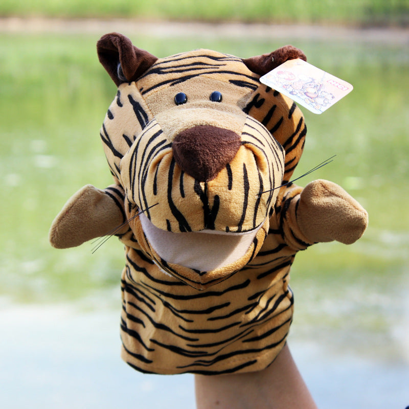 Hand puppet animal plush cartoon early childhood dolls, toys, children's kindergarten story telling, hand puppet creative wholesale
