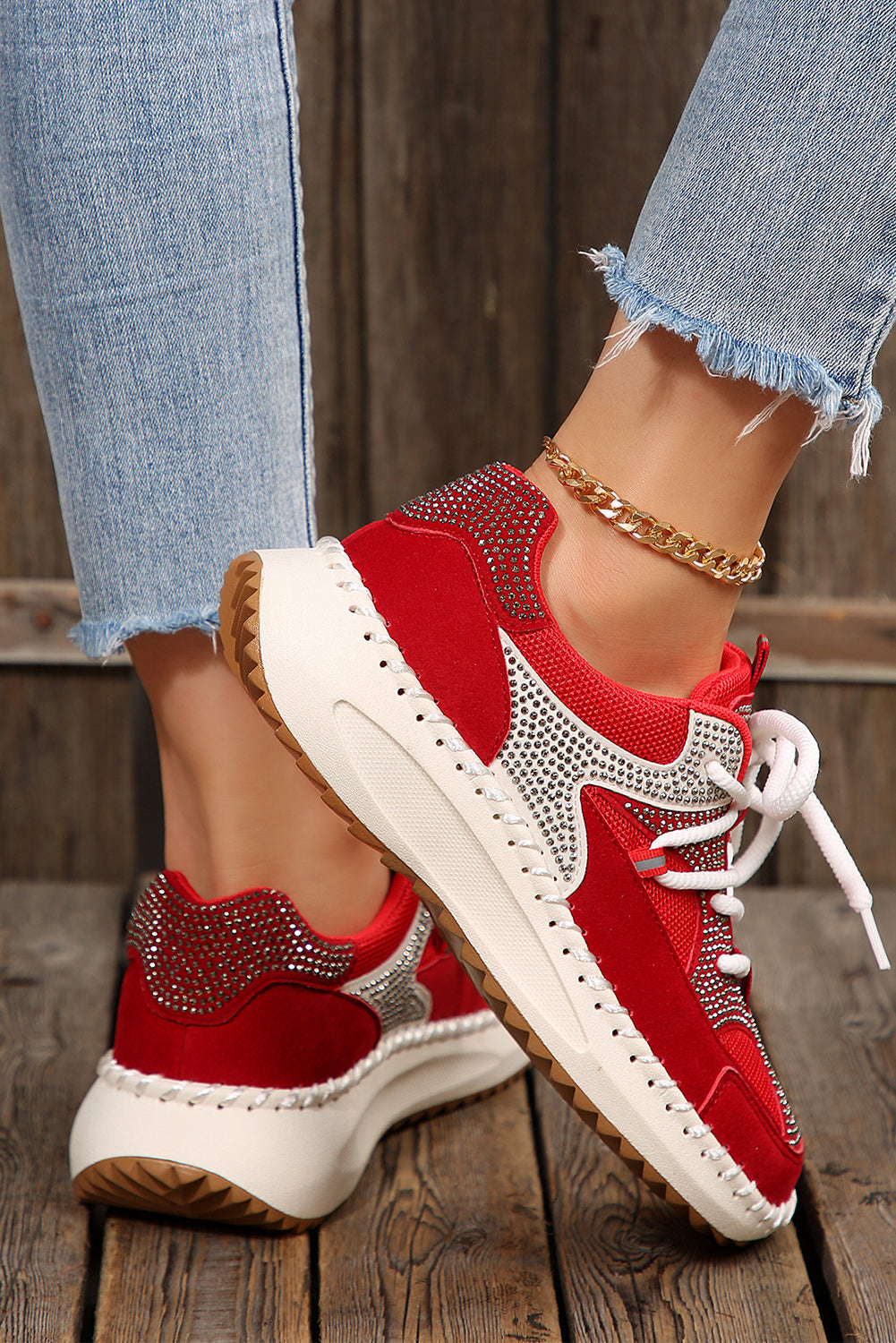 Abigail Lace Up Breathable Sneakers