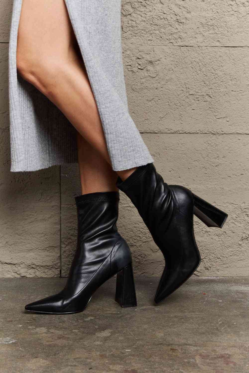 Weeboo Stacy Heel Sock Boots