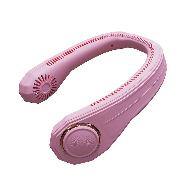 Neckband Electric Fan Power Digital Display Usb Hanging Neck Rechargeable Portable Air Conditioning Bladeless Fan