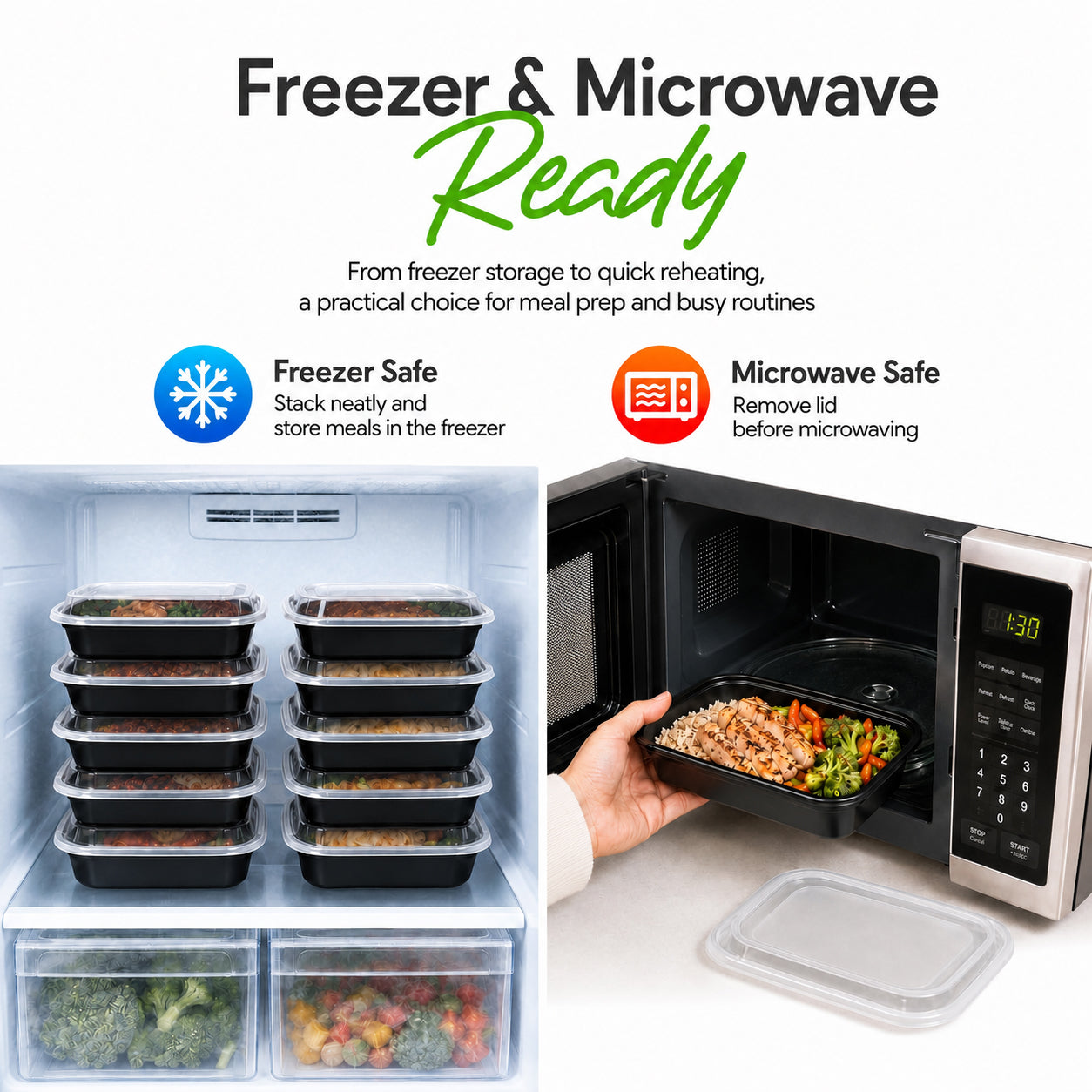 100 Pack 24OZ Meal Prep Containers Wholesale