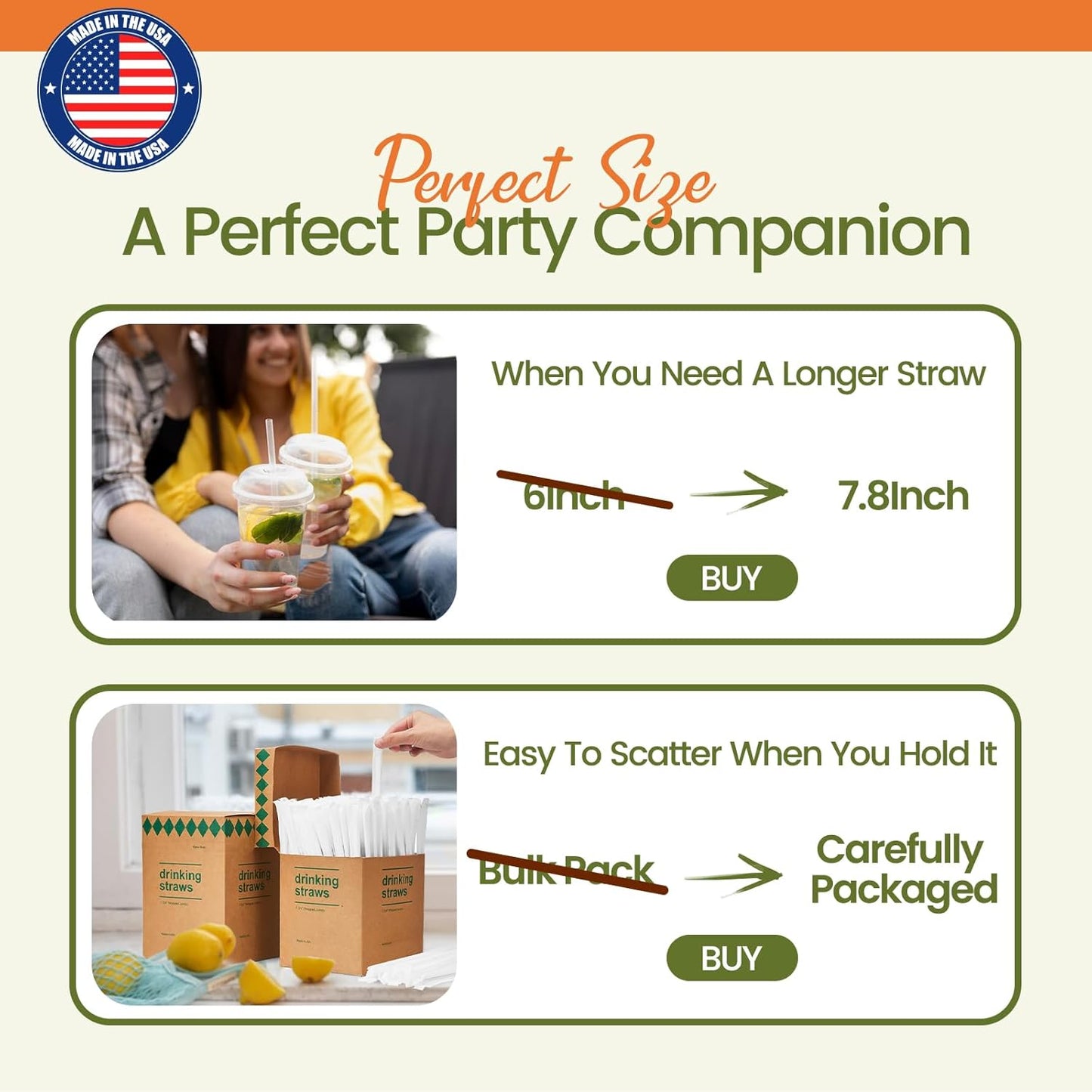 7.75"X0.24“ dividually Wrapped Plastic Straws | 3000 Pack Wholesale