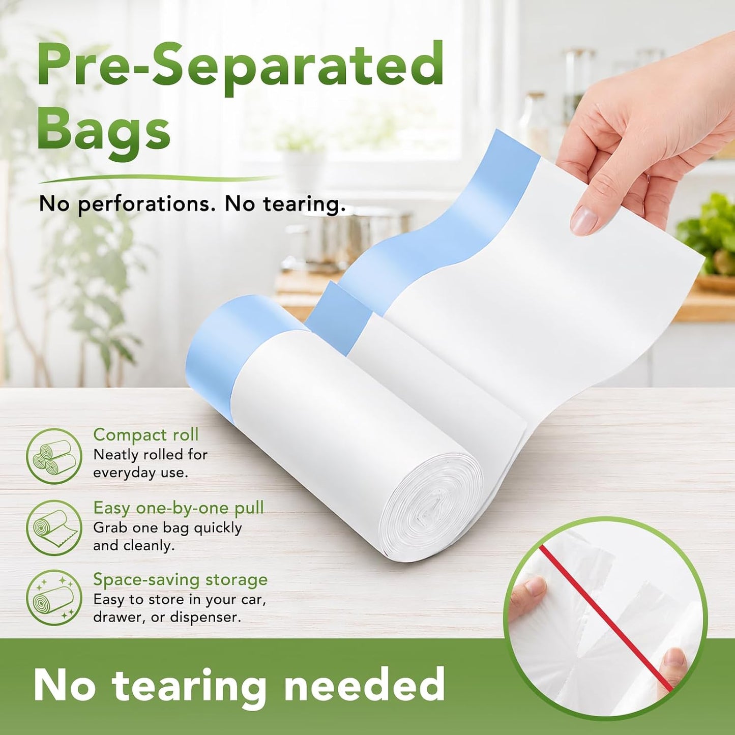 1.6 Gallon Trash Bags 1800 Count 0.4Mil With  Drawstring Wholesale