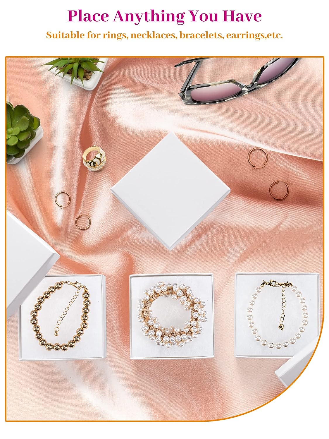 3.5x3.5x1 Inch Jewelry Kraft Gift Boxes With Lids