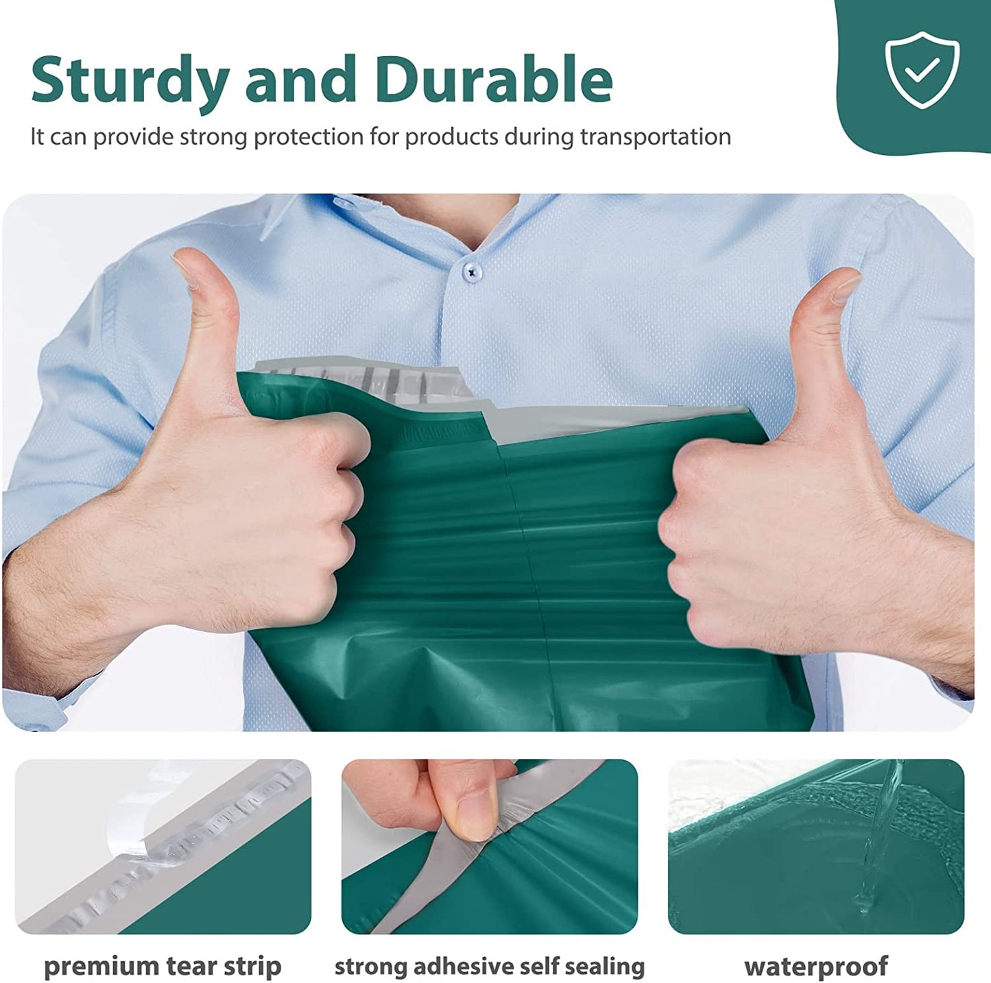 24x24 Poly Mailer Envelope Shipping Bags | Forest Green