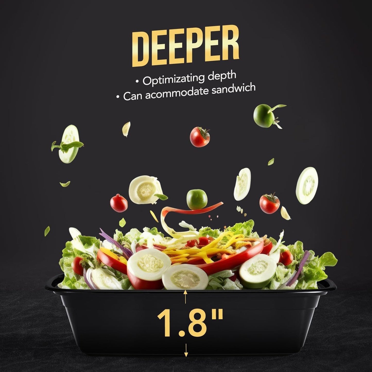 50 Pack 24OZ no Compartment Meal Prep  With Lids Wholesale