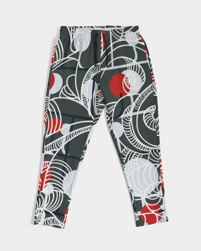 CREATIVE RED AND BLACK SWIRLS CREATED BY FLIPSTYLEZ Men's Joggers