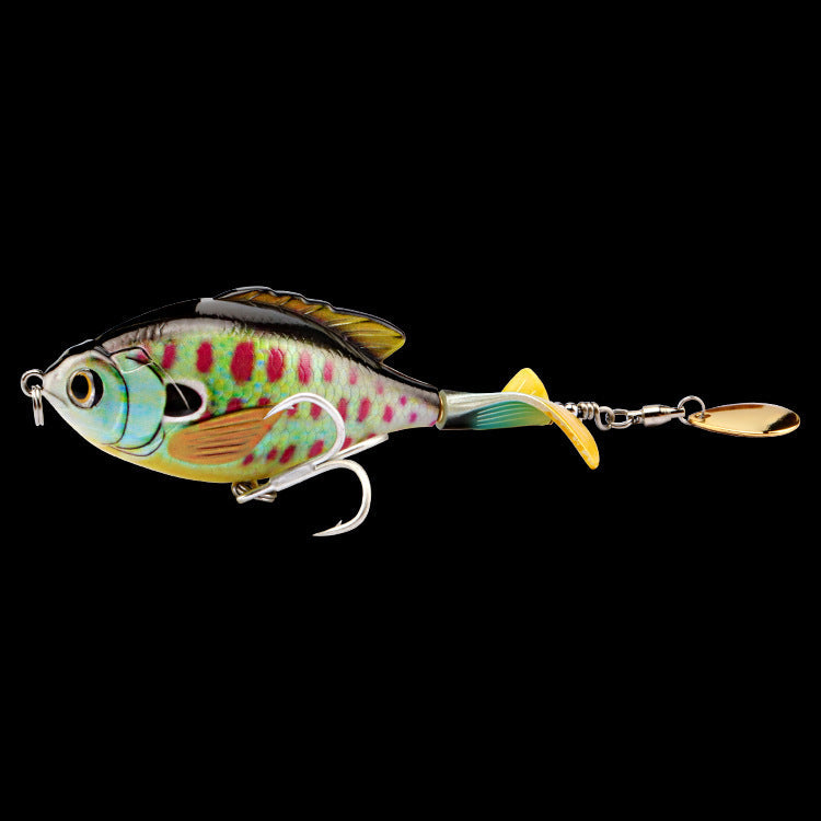 5piece Top Mounted Spinning Tail Fishing Lure Set